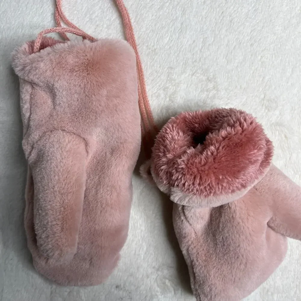 Kitty Gloves Girls Pink Winter Mitts